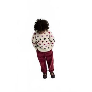 NEW THE NEW SOCIETY girls' cora hearts jumper in multicolor